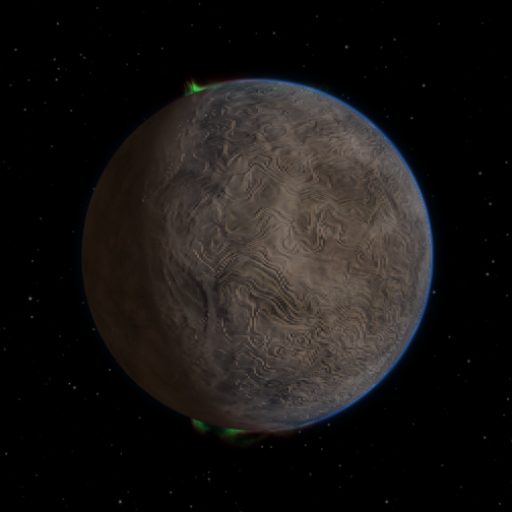 TOI-5236 b rendered in TerraForge from its measured mass, orbit and star