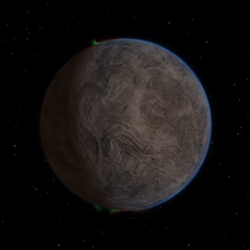TOI-5925 b rendered in TerraForge from its measured mass, orbit and star