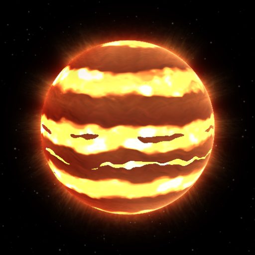 TYC 4998-437-1 b rendered in TerraForge from its measured mass, orbit and star