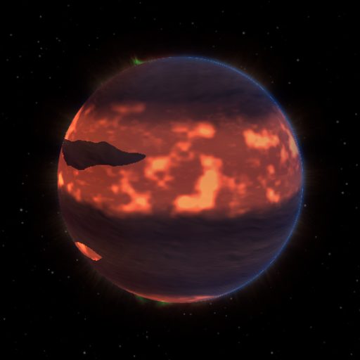 UPM J1040-3551 Bb rendered in TerraForge from its measured mass, orbit and star