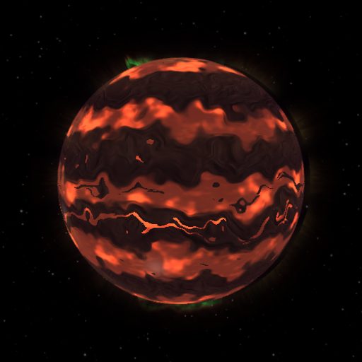 ZTF J0003+14 b rendered in TerraForge from its measured mass, orbit and star