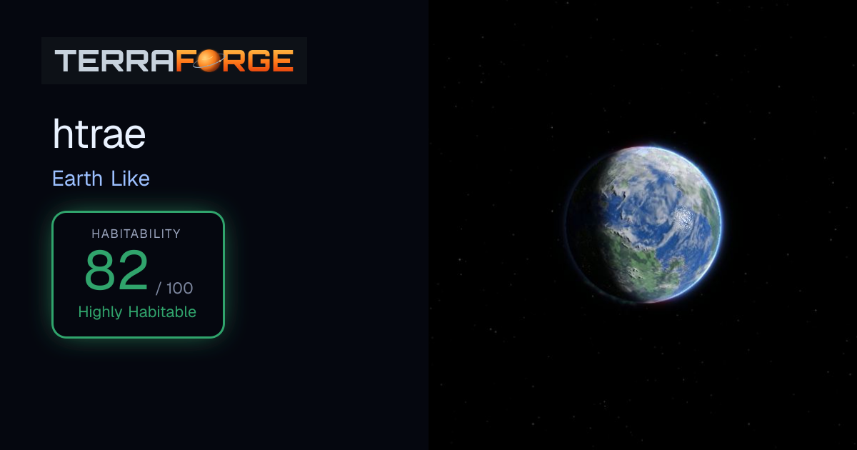 htrae — Earth Like, 279 K | TerraForge