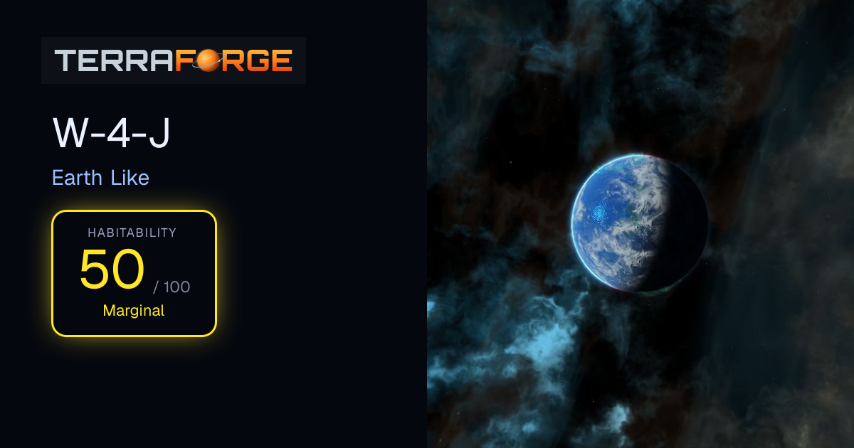W-4-J — Earth Like, 336 K | TerraForge